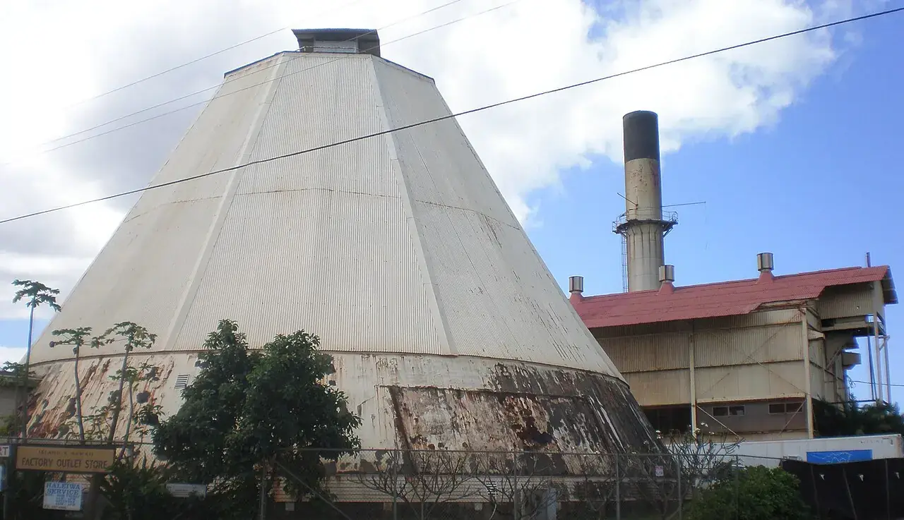 The old Waialua Sugar Mill smokestack
